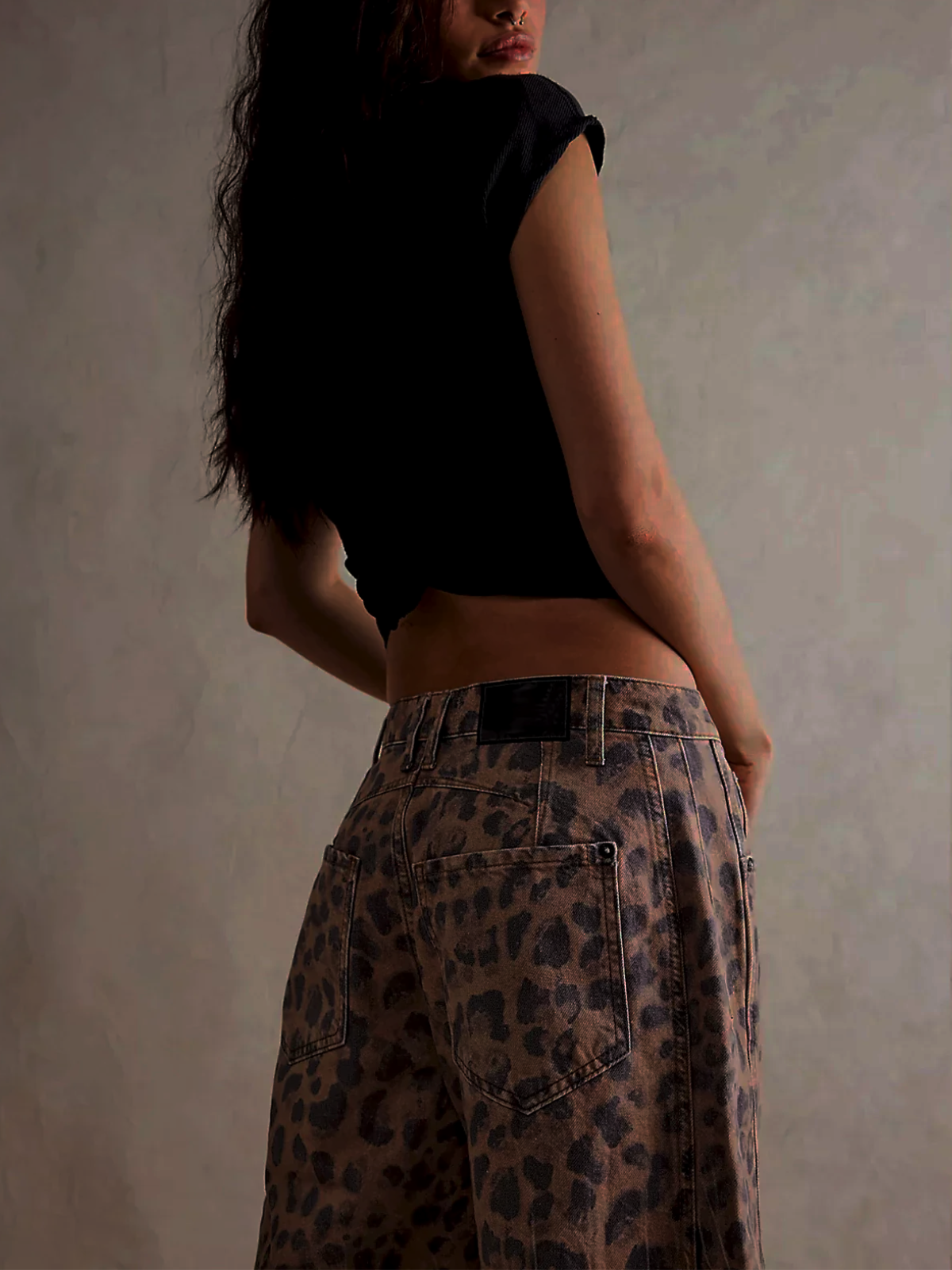 Lianne | Leopard Print Barrel Jeans