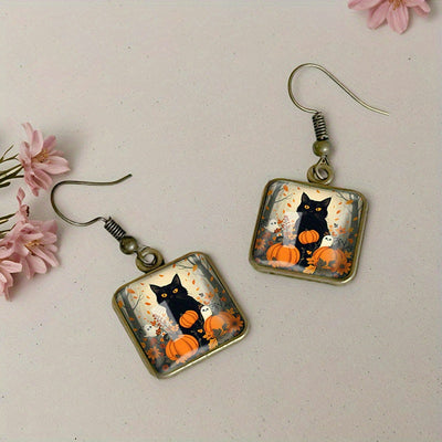 Unique Cat Autumn Earrings