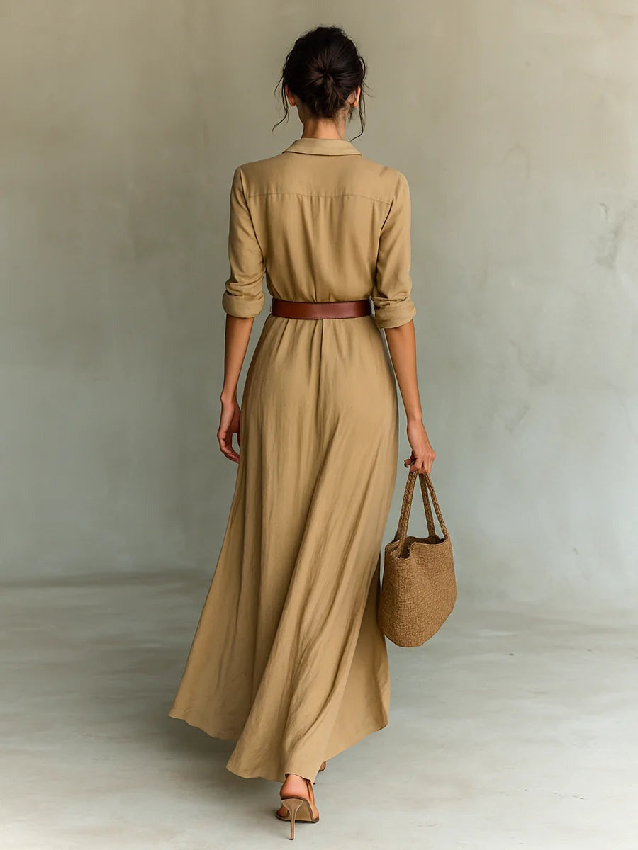Imelda - Long Dress with Belt