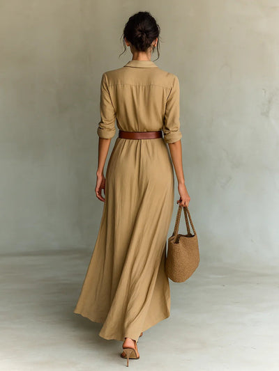 Imelda - Long Dress with Belt