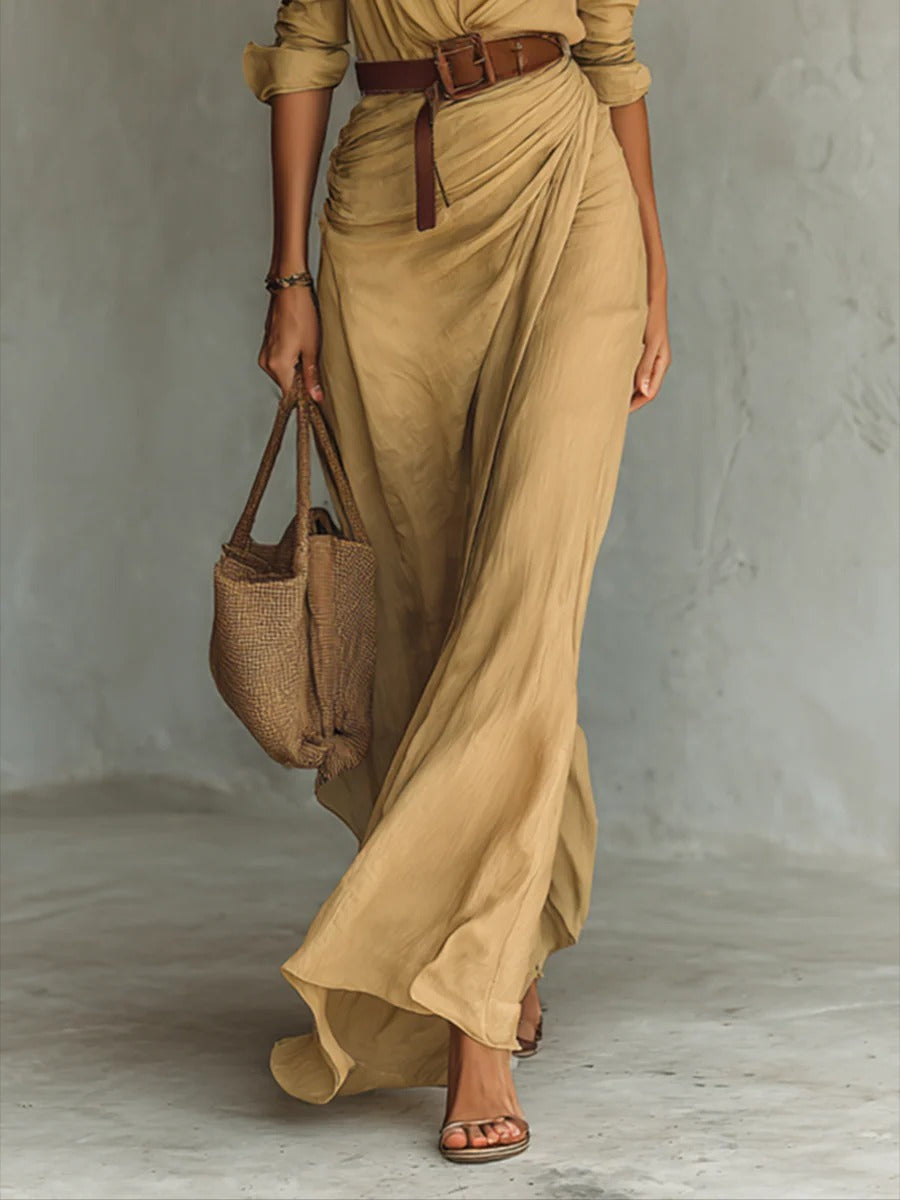 Imelda - Long Dress with Belt