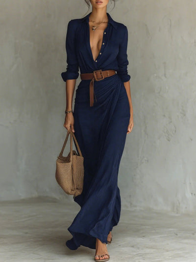 Imelda - Long Dress with Belt