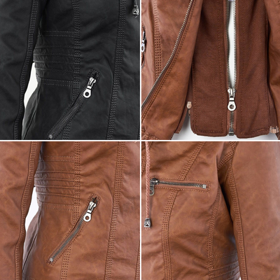 Odessa | Waterproof Leather Jacket with Hood