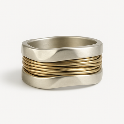 Sofia™ | Women’s Silver and Gold Wire Ring