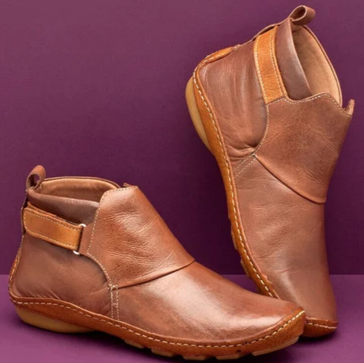 Sarah -  Leather Women's Ankle Boots