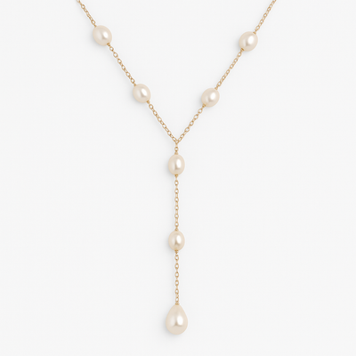 Evelina™ | Women's Vintage Hanging Pearl Necklace