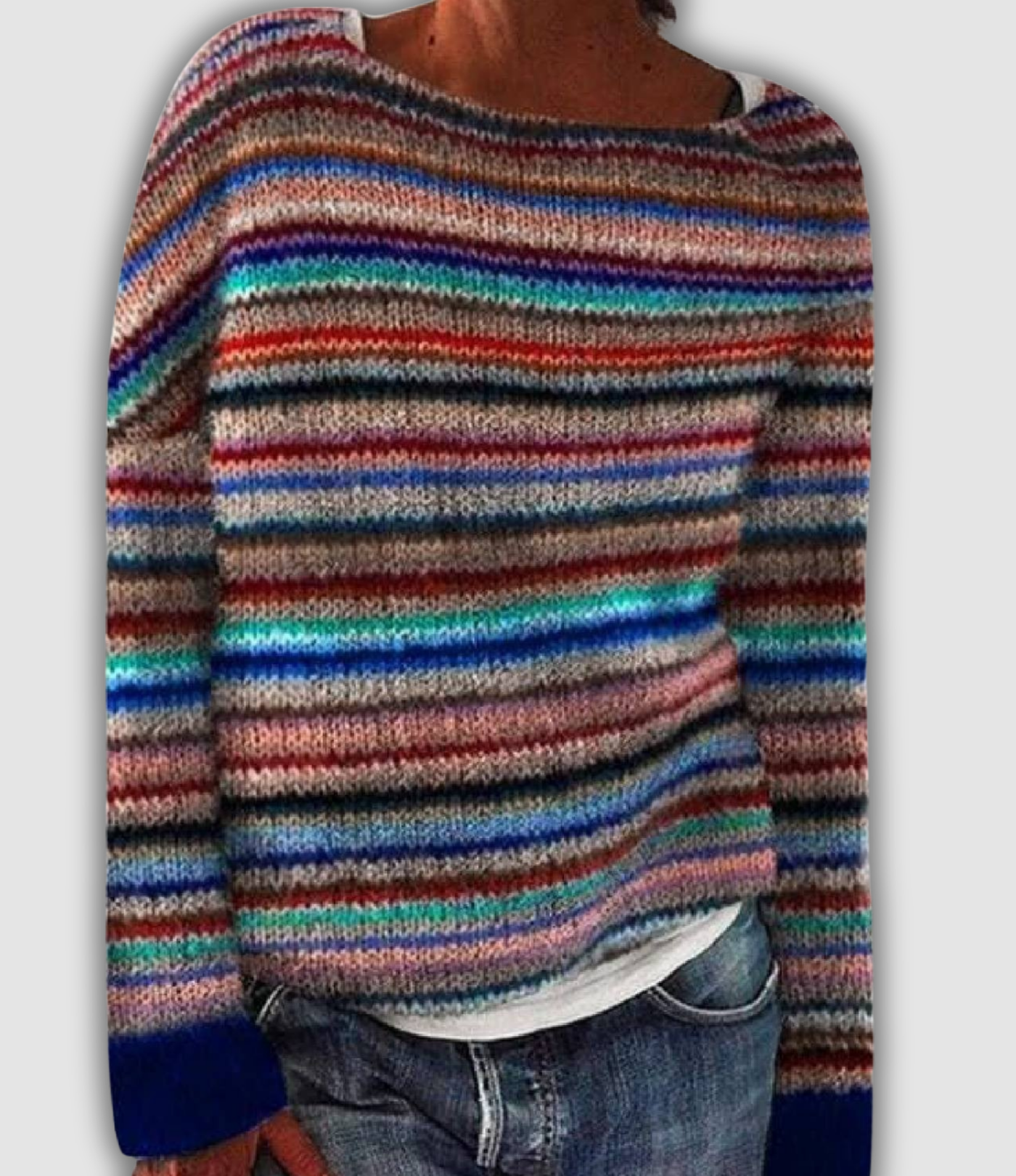 Sigrid | Retro Icelandic Striped Wool Knit