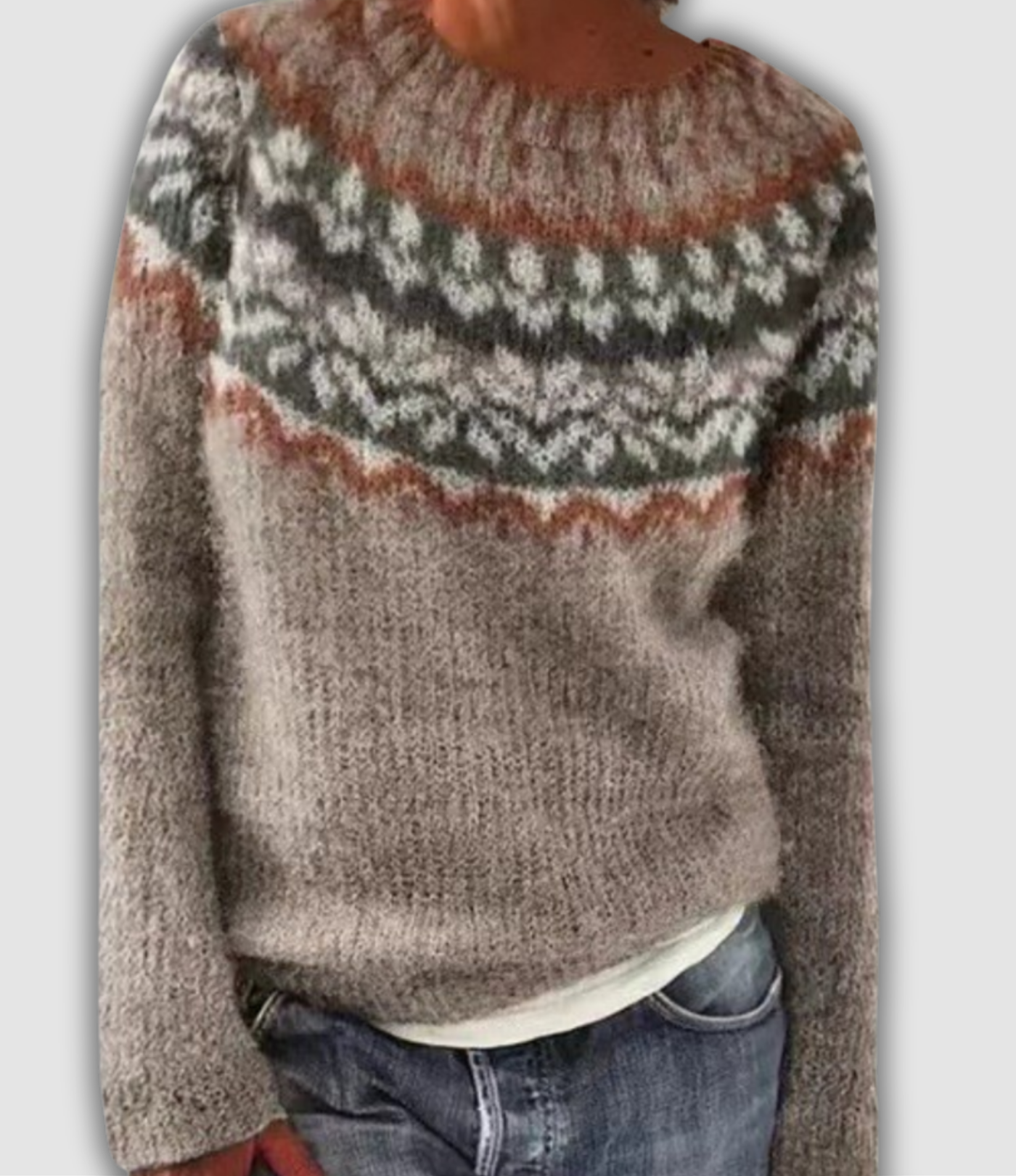 Sigrun | Classic Nordic Chevron Knit Jumper