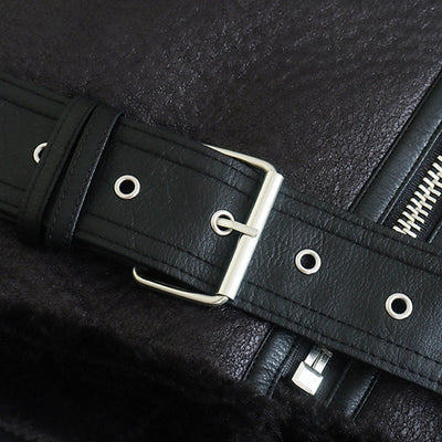 Ivanna | Fur Leather Jacket