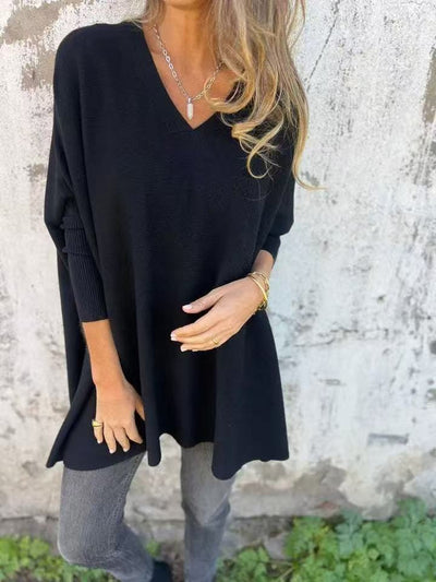 Leona™ | Relaxed V-Neck Knit Tunic