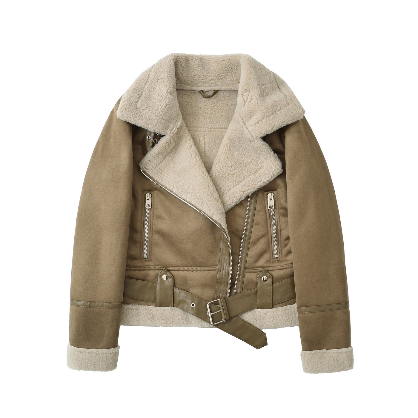 Flor | Suede Velvet Fur Lambswool Jacket