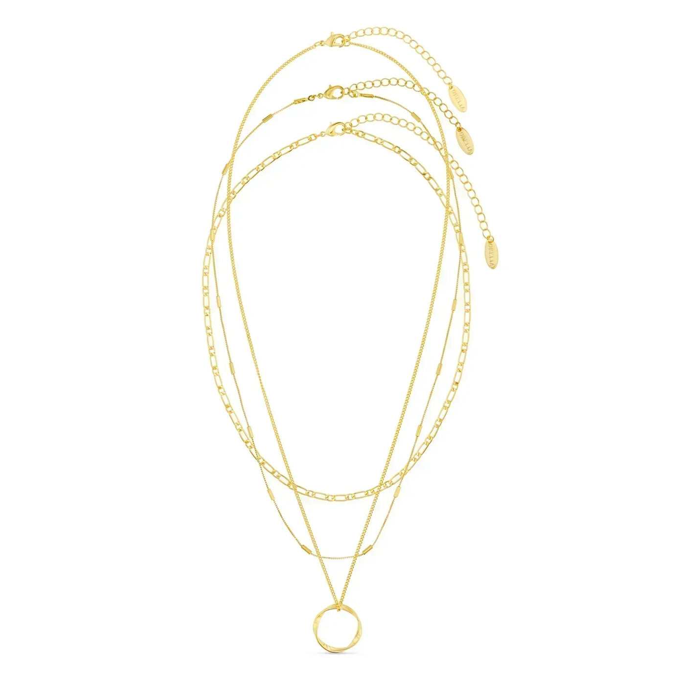 Circa™ | Gold Open Circle Three Row Necklace