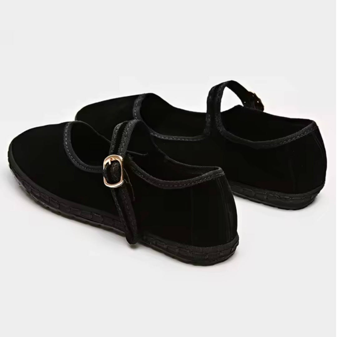 Clara - Velvet Mary Janes
