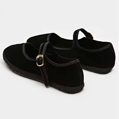 Clara - Velvet Mary Janes