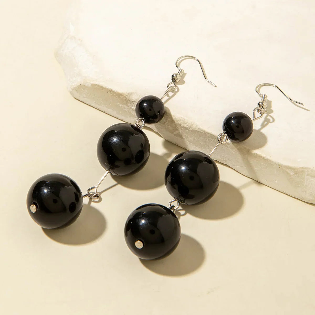 Black Beads Earrings