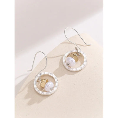 Retro Circular Pendant Earrings