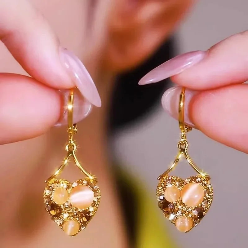 Golden Heart Earrings