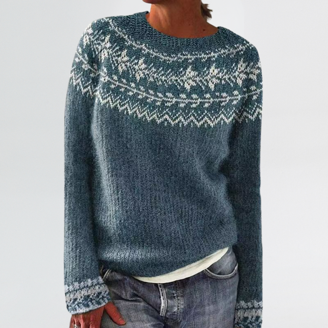 Helga | Nordic Sea & Snow Yoke Sweater