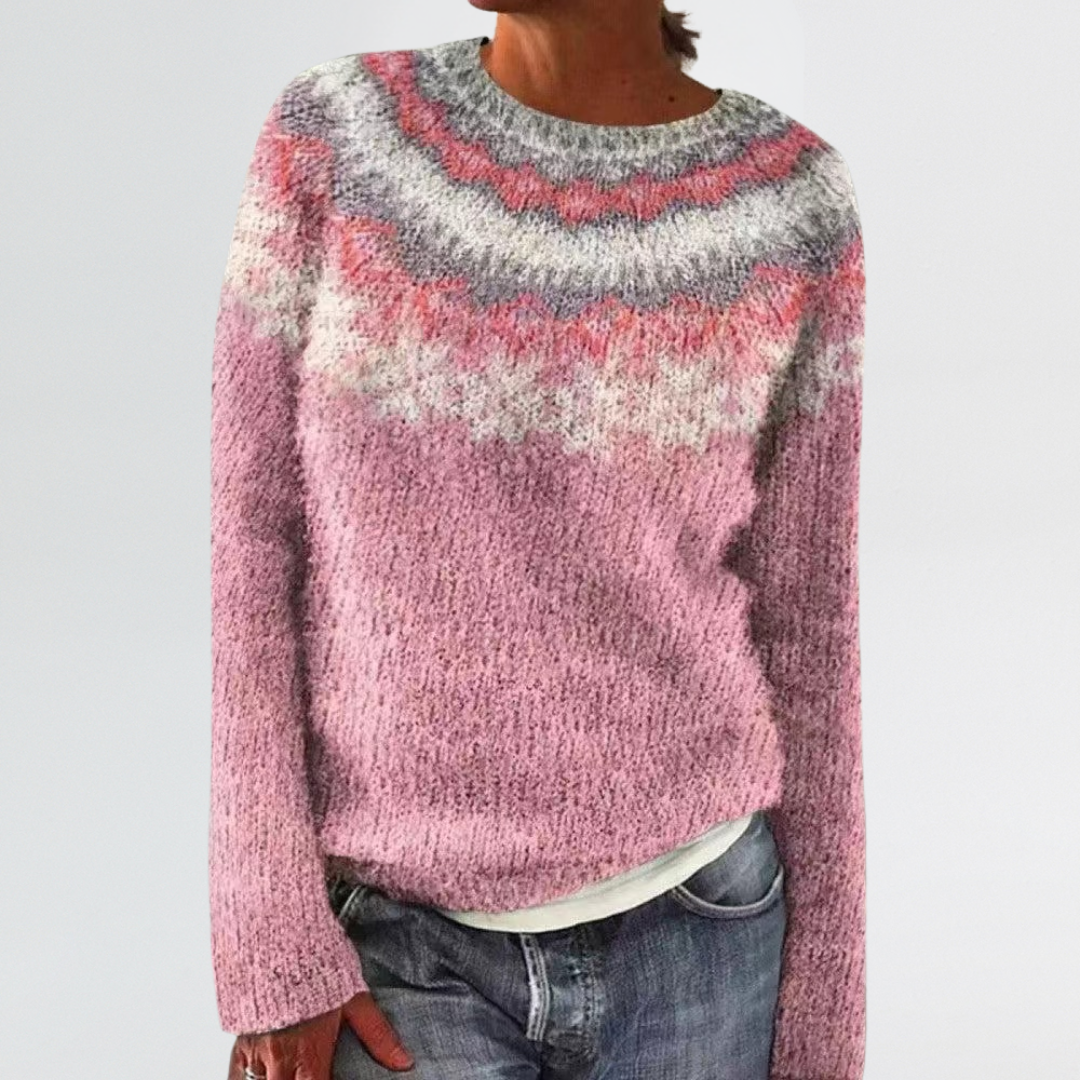 Sigrid | Rose Mist Icelandic Knit Sweater