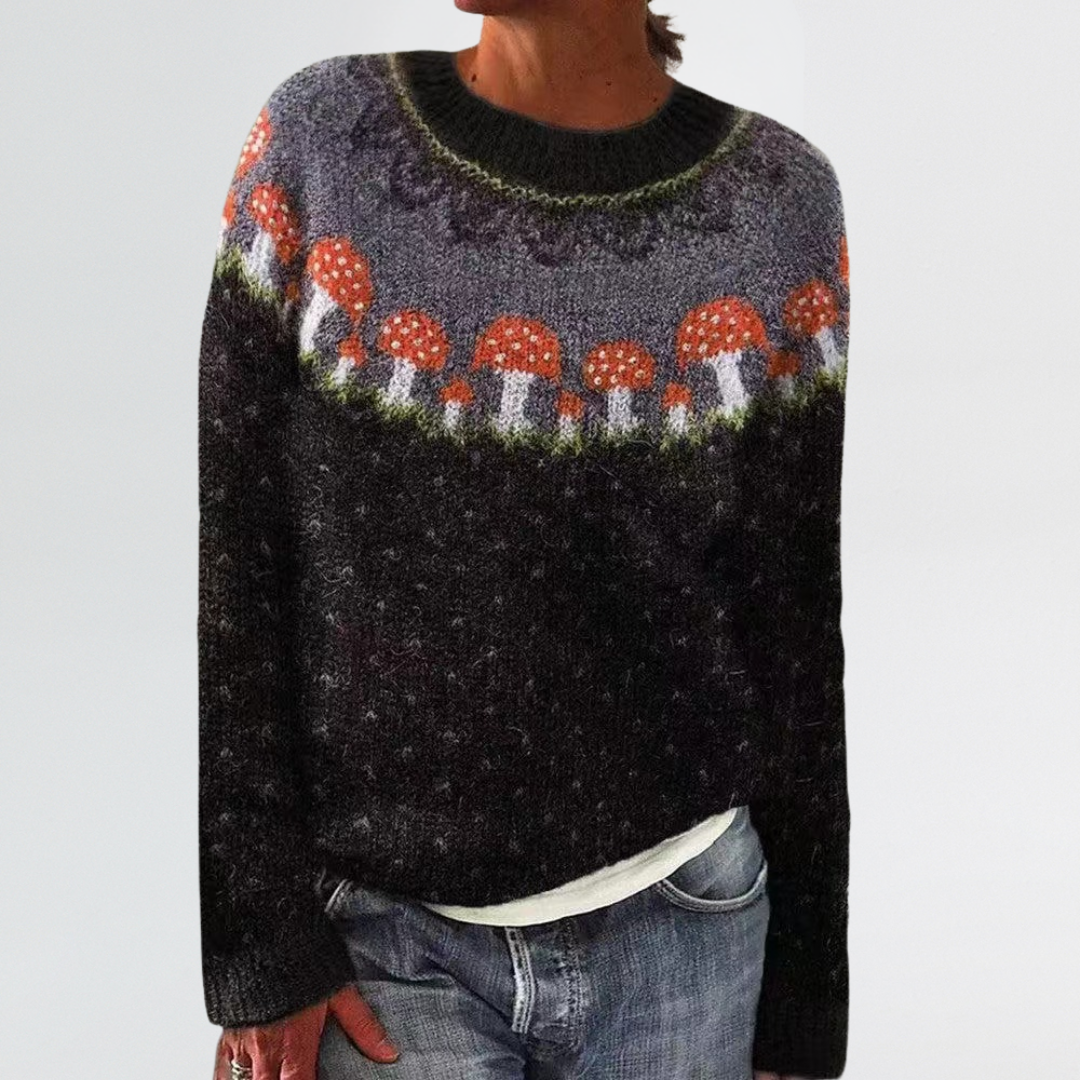 Sigrid | Retro Icelandic Toadstool Yoke Sweater