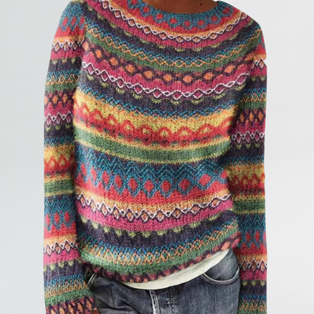 Sigrun | Vintage Kaleidoscope Icelandic Knit Jumper