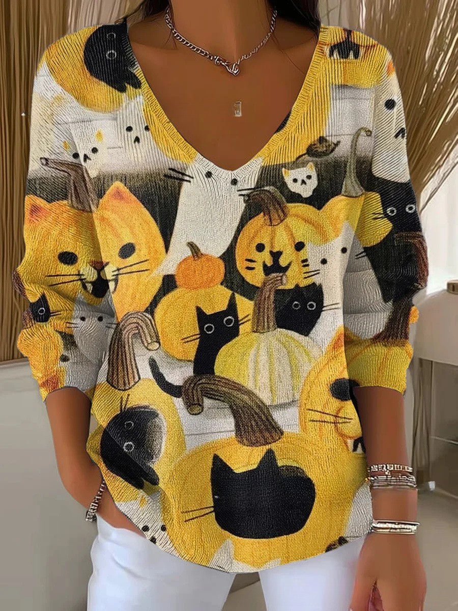 Benedetta – V-Neck Knit Jumper