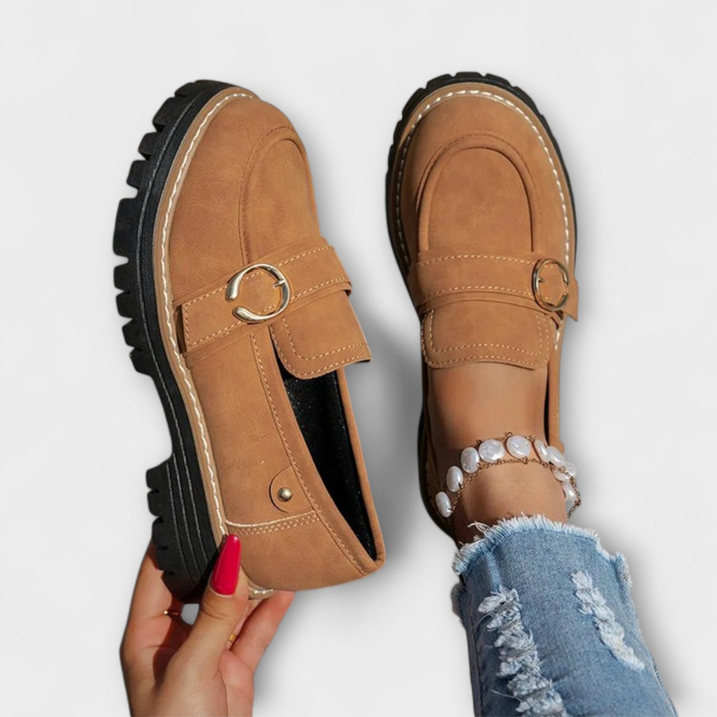 Lora – Casual Loafers with Round Toe