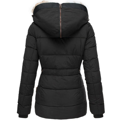 Annemarie I Puffer Jacket with Hood and Slim Fit Design