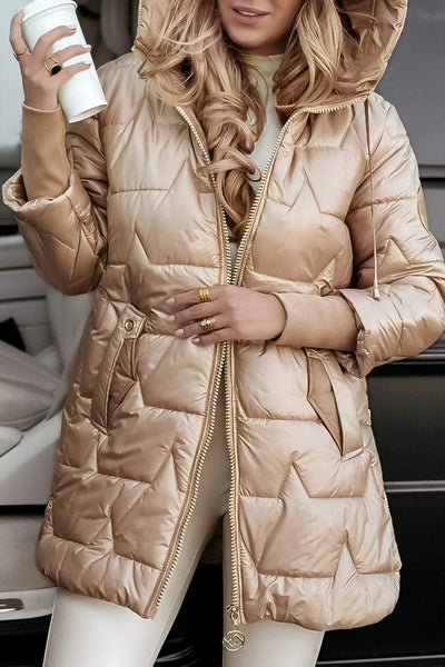 Nolwen - Elegant Coat with Hood and Padding