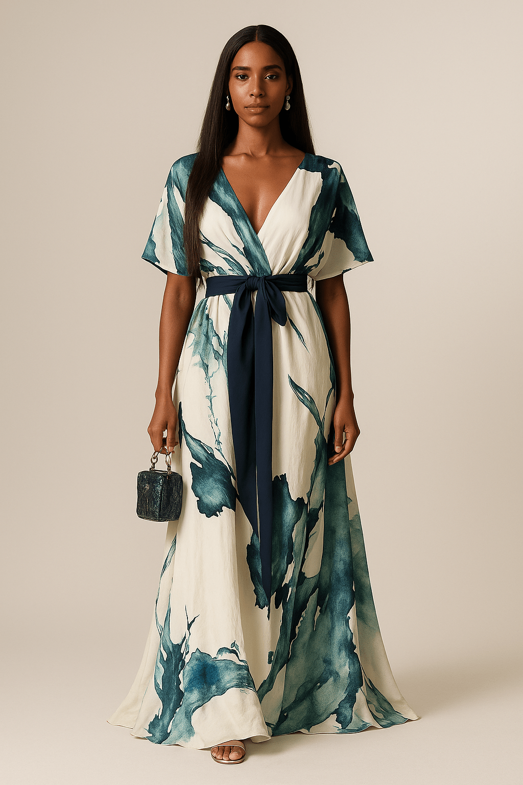 Winonah | Watercolor Maxi Dress