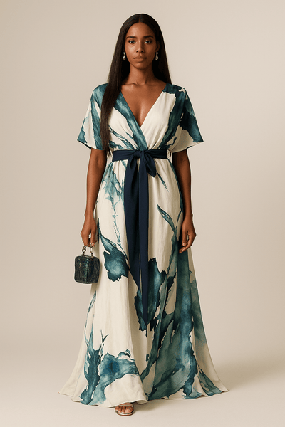 Winonah | Watercolor Maxi Dress