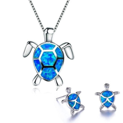 Opal Sea Turtle Jewellery Set