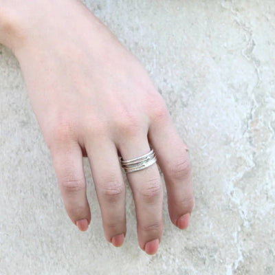 Vintage Gold Layered Silver Ring